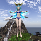 Bikini Angel Girl Brianna flys on SecondLife Beach